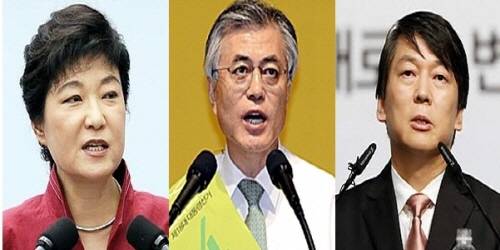 새누리당 박근혜 대선 후보는 , 민주통합당 문재인 대선 후보는 , 무소속 안철수 대선 후보