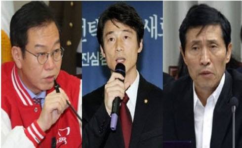 새누리당 권영세 종합상황실장, 무소속 송호창 공동선대본부장, 민주통합당 이학영 선대위원장