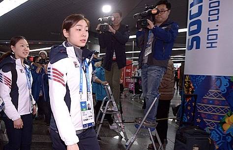 소치 입국하는 김연아