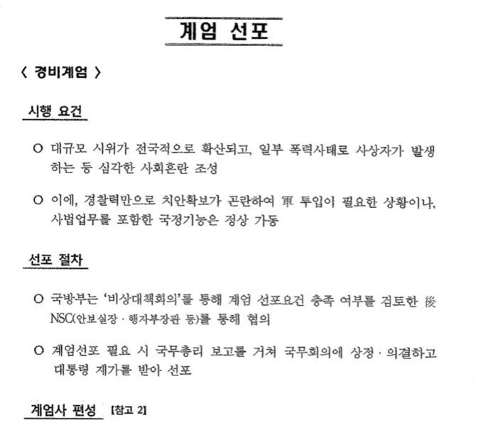 기무사령관이 헌재의 탄핵심판 결정을 앞둔 2017년 3월 초 '전시 계엄 및 합수업무수행방안'이라는 제목으로 작성한 문서. (문서제공: 이철희 의원실)