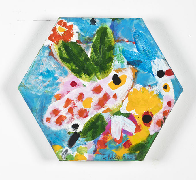 노은님, 함께 노는 봄, 2009, Acrylic on canvas, 40 (d) cm <사진=가나아트한남>