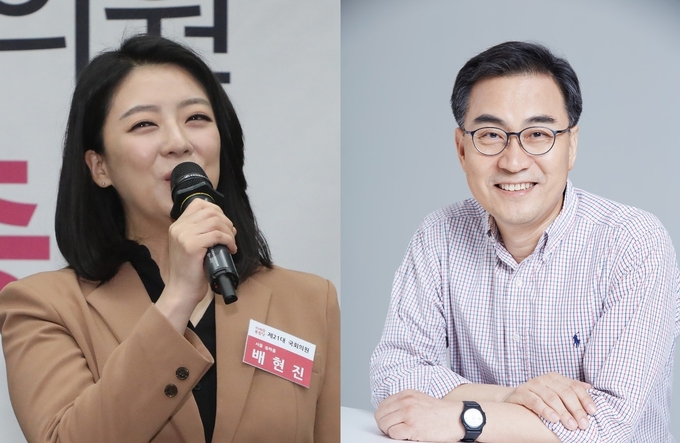 좌로부터 배현진(서울 송파을), 최형두(경남 창원 마산ㆍ합포) 당선인