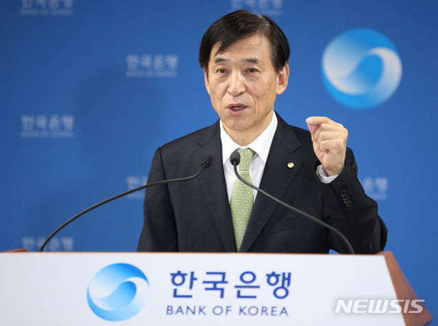 이주열 한국은행 총재가 지난 4월 9일 서울 중구 한국은행에서 열린 통화정책방향 기자간담회에서 발언하고 있다.(사진=뉴ㅛㅣ스).