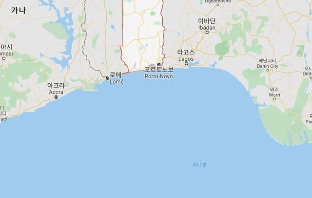 서 아프리카 베냉 앞바다에서 한국 선원 5명을 포함해 6명이 피랍됐다.(지도/뉴시스)
