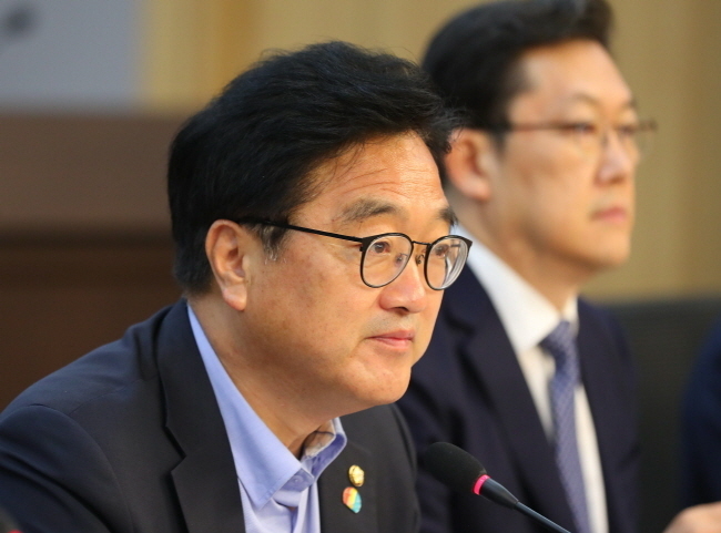 우원식 더불어민주당 의원이 5일 오는 8월 예정된 전당대회 불출마를 선언했다.