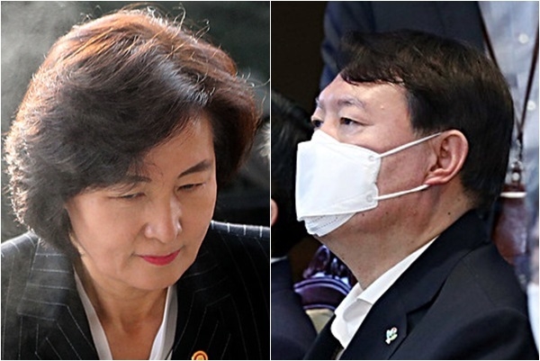추미애 장관, 윤석열 총장.