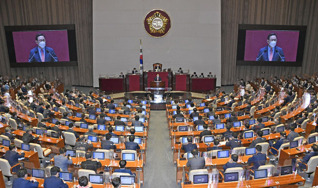 8일 국회 본회의장. (사진=뉴시스 제공)