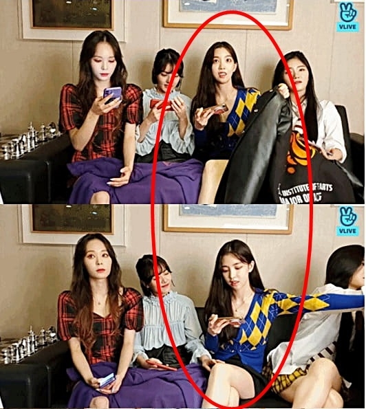 파나틱스 사과 소식이 17일 전해졌다. 성희롱 발언 논란에 대한 사과다. 파나틱스는 지난 7일 네이버 브이(V) 라이브 방송 도중 미니스커트를 착용한 멤버가 노출된 다리를 가리기 위해 점퍼를 덮었다. 이를 본 파나틱스 관계자가 "가리면 어떻게 하냐? 보여주려고 하는건데"라고 말해 성희롱 발언 논란에 휩싸였다. 사진은 해당 영상 캡처. 사진=네이버 브이(V) 라이브 캡처