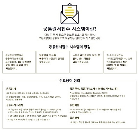 23일부터 원서접수 대행사인 진학사 어플라이와 유웨이 어플라이에서 2021학년도 대학 입시 수시모집 원서 접수가 시작됐다. 사진=공통원서접수 시스템 캡처