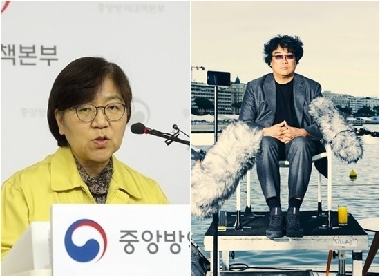 정은경 질병관리청장과 봉준호 감독이 23일 미국 유력 매체 '타임'지가 선정하는 '2020 세계에서 가장 영향력 있는 100인'에 선정됐다. 타임지는 23일 정은경 청장과 봉준호 감독 '100인' 선정 소식을 알렸다. 사진=질병관리청 제공, 타임 홈페이지 캡처