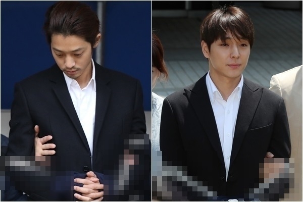 정준영 최종훈이 특수준강간 등 혐의로 실형이 확정됐다. 여성을 집단성폭행하고 불법 촬영한 성관계 동영상을 유포한 혐의 등으로 재판에 넘겨진 정준영과 최종훈에 24일 각각 징역 5년과 징역 2년6개월이 선고됐다. 