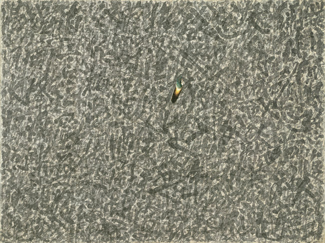 김창열 화백의 작품 '회귀recurrence', 1990