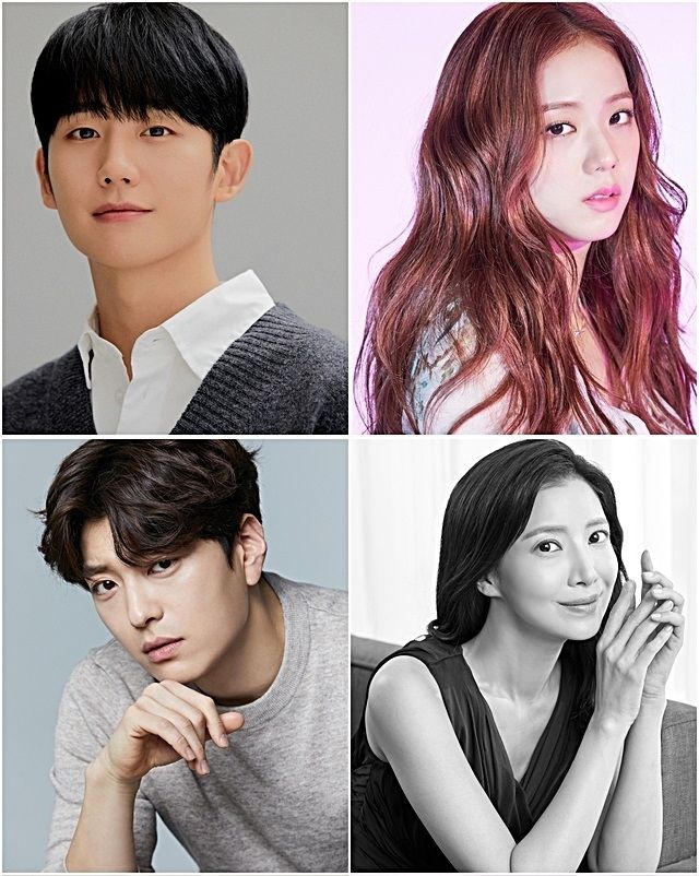  설강화 촬영중단 소식이 24일 전해졌다. JTBC는 이날 “드라마 ‘설강화’에 출연하고 있는 보조출연자가 타 드라마 촬영을 하며 코로나19 확진자와 밀접 접촉한 사실을 확인했다”며 “이에 코로나 확산 방지와 배우와 스태프들의 안전을 위해 23일 촬영중단을 했다"고 밝혔다. 사진은 맨 위 왼쪽부터 정해인, 지수(블랙핑크) 등 JTBC 새 드라마 '설강화' 출연배우. 사진=FNC엔터테인먼트, YG엔터테인먼트
