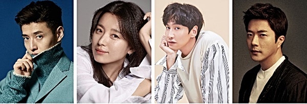  '해적2' 스태프 중 한 명이 코로나19 확진판정을 받았다. 이에 배급사는 26일 공식입장을 내고 촬영중단은 하지 않는다고 밝혔다. 사진은 왼쪽부터 '해적2' 배우 강하늘, 한효주, 이광수, 권상우. 사진=롯데엔터테인먼트 제공