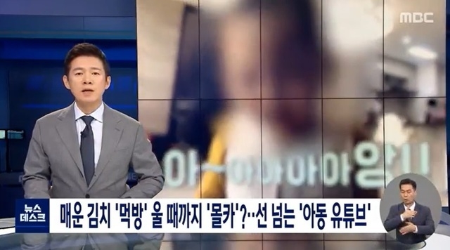  MBC가 유튜버 비글부부의 보도 정정 요구에 공식입장을 내고 "전문가들이 수행한 조사를 토대로 한 내용"이라며 지난 26일 거절했다. 사진은 지난 25일 방송된 MBC '뉴스데스크' 캡처. 사진=MBC
