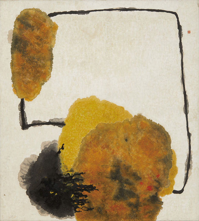 박래현, 잊혀진 역사 속에서, 1963, 종이에 채색, 150.5x135.5㎝, 개인소장.<br>
(사진 = MMCA 제공)