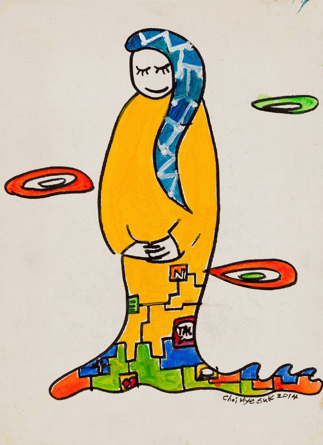 나의 심상 속 세상 III-I, 캔버스에 혼합매체, 33X24cm, 2014