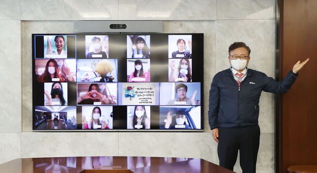 DGB대구은행 고객 SNS 홍보단 1기 디플 비대면 발대식 임성훈 은행장 사진