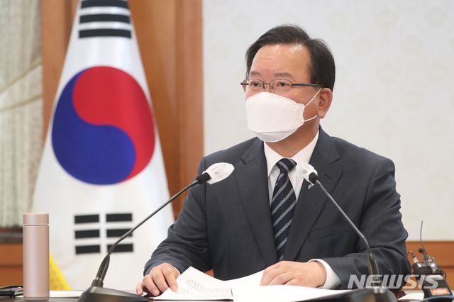 김부겸 국무총리의 모습. (사진/뉴시스)<br>
