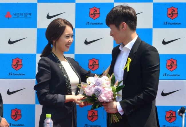 김민지 전 아나운서, 박지성 (사진=뉴시스 제공)