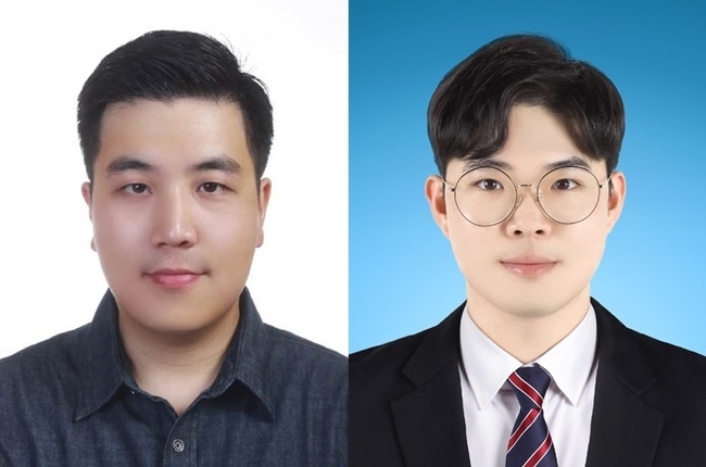 .DGIST 로봇공학전공 김회준 교수(좌), 감항겸 석사과정생(우)
