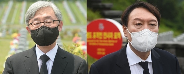 최재형 전 감사원장과 윤석열 전 검찰총장(사진/뉴시스)