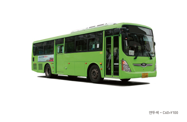 새로운 디자인을 적용한 천안시 중․대형버스 시내버스 