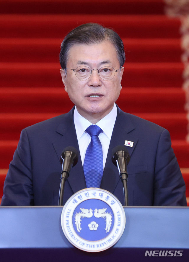 문재인 대통령의 모습.(사진=뉴시스 제공)