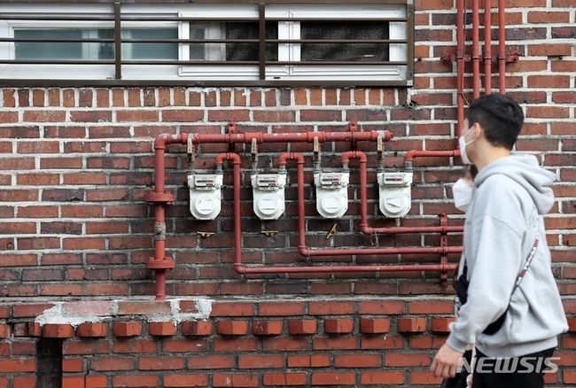 서울 성동구 주택가에 도시 가스 계량기가 설치되어 있는 모습. (사진=뉴시스 제공)