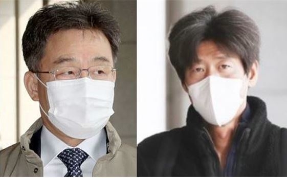 김만배(왼쪽) 화천대유자산관리 대주주와 천화동인 4호 소유주 남욱 변호사.(사진=뉴시스 제공)