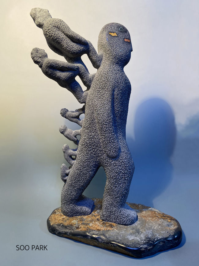 수 박 작가, 광대-구름에 달 가듯이, 오석