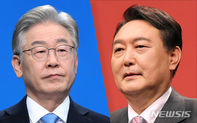 이재명 더불어민주당 대선 후보 (왼쪽), 윤석열 국민의힘 대선 후보.(사진=뉴시스 제공)