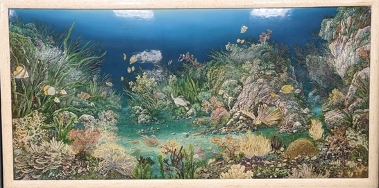 나전칠기로 제작한 '심해' 240x120cm