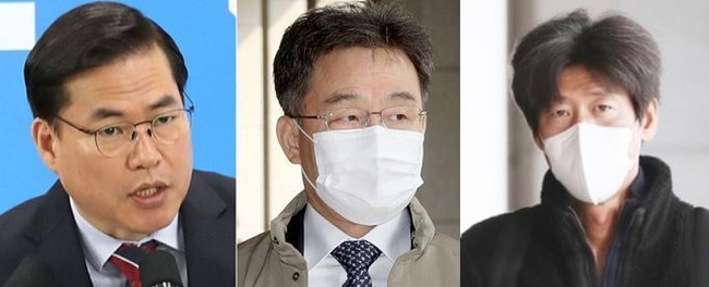 유동규 전 성남도시개발공사 기획본부장(왼쪽). 김만배 화천대유 대주주(가운데). 남욱 변호사(오른쪽) (사진=뉴시스 제공)