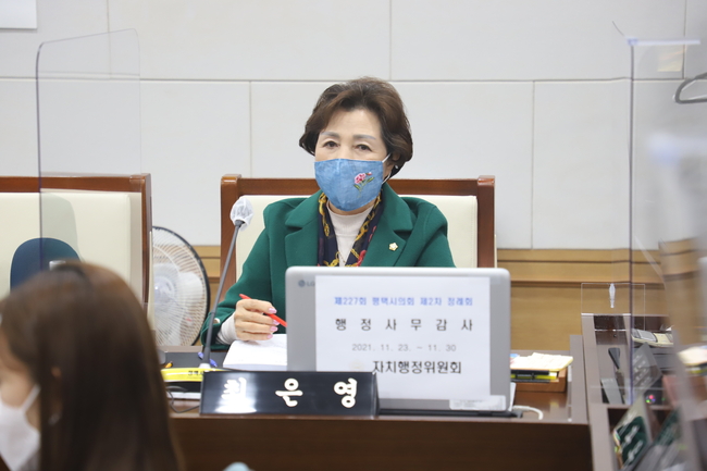 행정사무감사 질의하는 최은영 의원