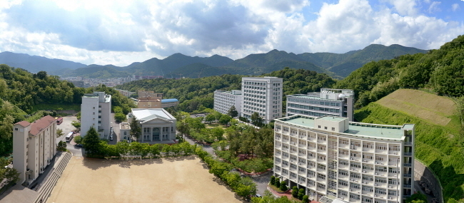 창신대학교 전경.