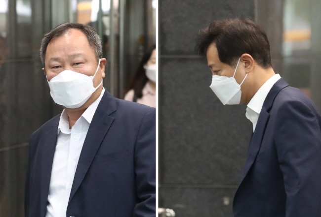 김인호 서울시의장(왼쪽)과 오세훈 서울지장(오른쪽)