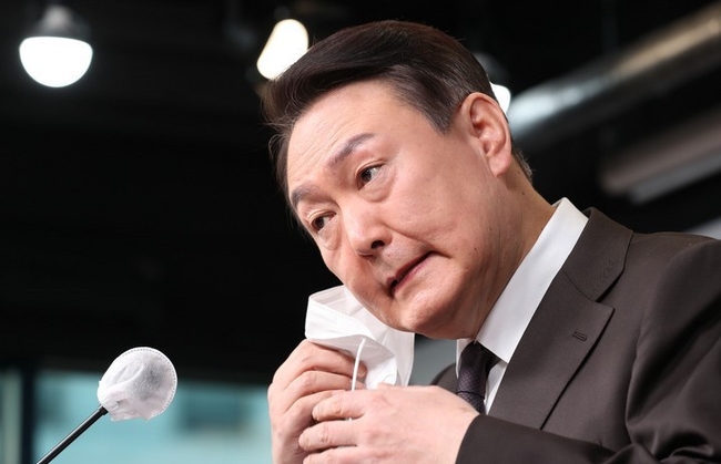 국회사진기자단 = 윤석열 국민의힘 대선 후보.