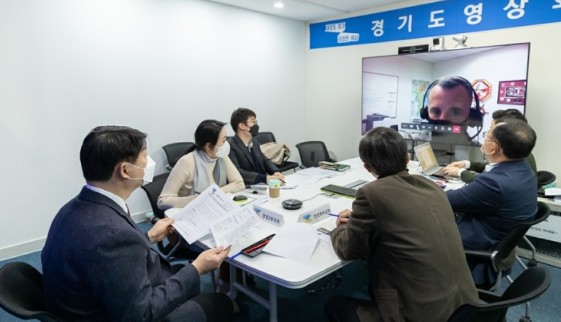 주한미군 코로나19 대응 워킹그룹 영상회의. (사진=경기도 제공)