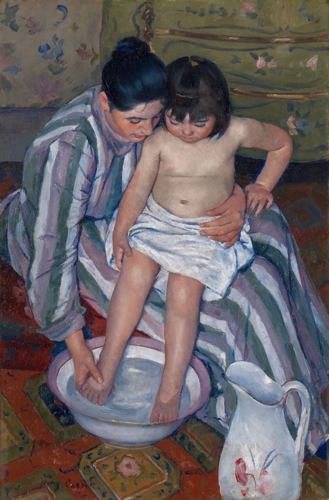 메리 카셋, 아이의 목욕, 1893. 출처 : Art Institute of Chicago