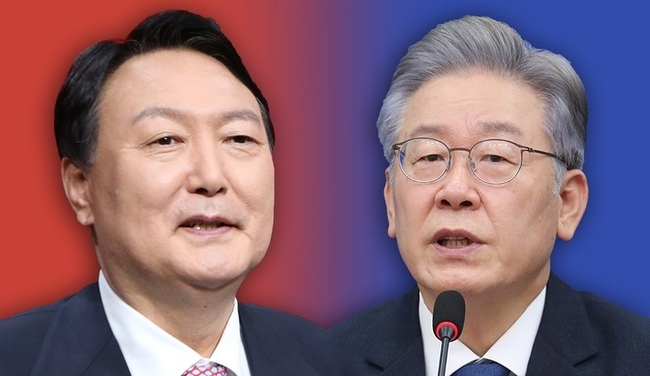  윤석열 국민의힘 대선 후보(왼쪽) 이재명 더불어민주당 후보(사진=뉴시스 제공)