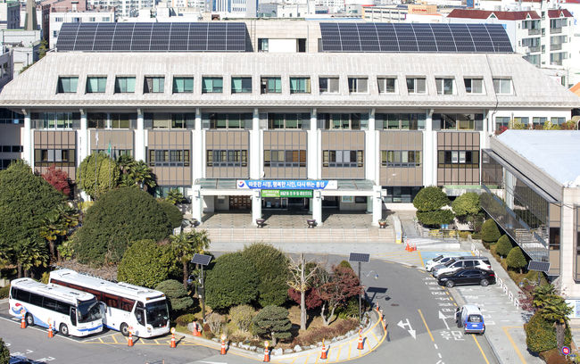 통영시청 전경 사진