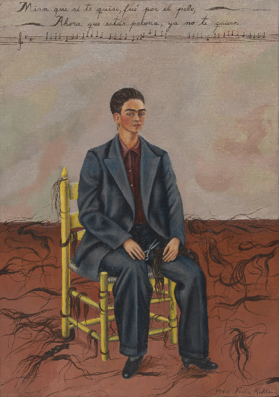 프리다 칼로, 머리카락을 자른 자화상,1940 출처: 모마미술관