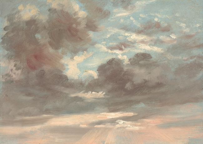  존 컨스터블, 구름 스터디: 폭풍우가 몰아치는 일몰, 캔버스에 유화, 1821-1822