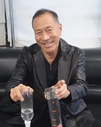 싸이클론의 원리를 설명하는 김세영 대표. <사진=김세영 제공>
