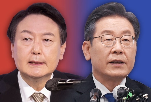 윤석열 국민의힘 후보(왼쪽),이재명 더불어민주당 후보(사진=뉴시스 제공)