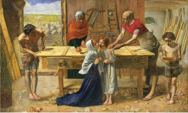 부모님 집에 있는 예수, 1849