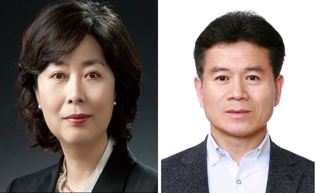 왼쪽부터 이미현(61) 연세대학교 법학전문대학원 교수, 이남구(57) 감사원 제2사무차장.(사진=뉴시스 제공)