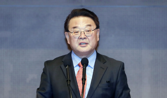 지난달 30일 제8회 전국동시지방선거 서울시교육감 중도·보수 단일후보로 선출된 조전혁 후보가 소감을 말하고 있다.(사진=뉴시스 제공)
