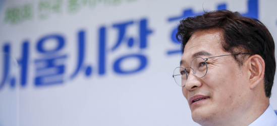 송영길 더불어민주당 서울시장 후보가 10일 오후 서울 중구 서울시투자출연기관노동조합에서 열린 정책간담회에서 발언하고 있다.(사진=뉴시스 제공)
